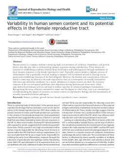 Variability in human semen content and its potential effects in the