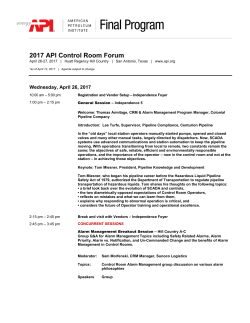 Control Room Forum Program