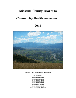 Missoula County, Montana Community Health Assessment