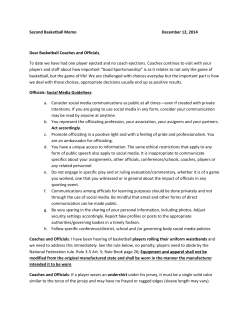 Second Basketball Memo December 12, 2014 Dear Basketball