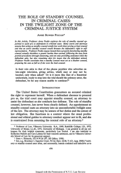 CRIMINAL JUSTICE SYSTEM - New York University Law Review