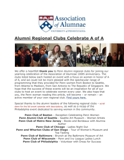 Alumni Regional Clubs Celebrate A of A - Penn Alumni