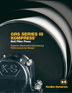 Belt Filter Press Brochure - Komline