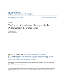 The Impact of Standardized Testing on Student Performance in the