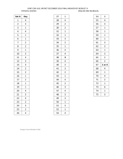 Set A Key 1 4 2 3 3 1 4 4 5 1 6 1 7 2 8 2 9 1 10 3 11 4 12 3 13