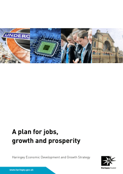 A plan for jobs, growth and prosperity