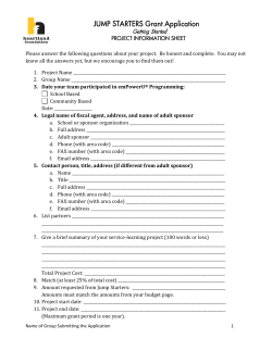 Please answer the following questions about your project. Be honest
