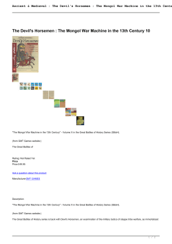 The Mongol War Machine in the 13th Century 10