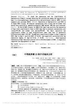 amo n g the s q u 铆u s 姗r 中颅底肿瘤23 例手术临床分析