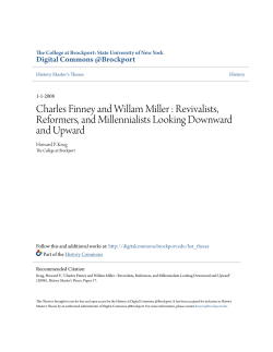 Revivalists, Reformers, and Millennialists Looking Downward and