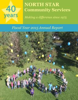 Annual Report 2015 - NORTH STAR COMMUNITY SERVICES