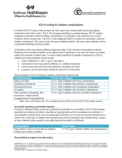 Anthem: ICD-10 coding for diabetic complications