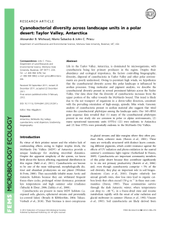 Cyanobacterial diversity across landscape units in a polar desert