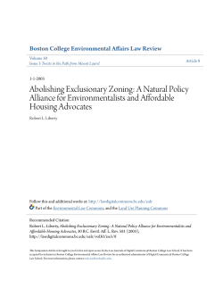 Abolishing Exclusionary Zoning - Anti