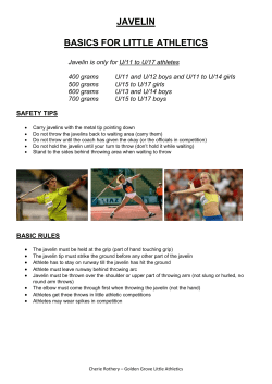 javelin basics for little athletics
