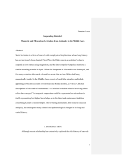 Magnetic and Miraculous Levitation