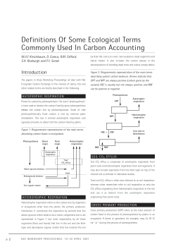 Definitions Of Some Ecological Terms Commonly Used In Carbon