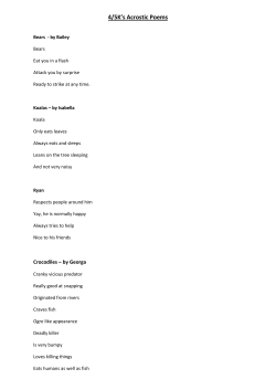 4/5K`s Acrostic Poems