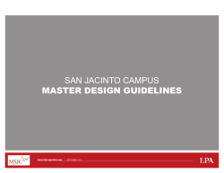 san jacinto campus master design guidelines
