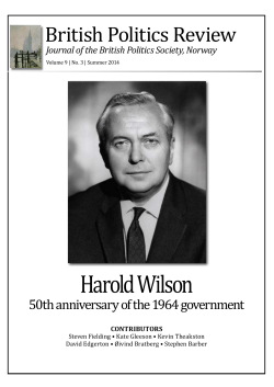 Harold Wilson - British Politics Society Norway