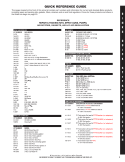 QUICK REFERENCE GUIDE