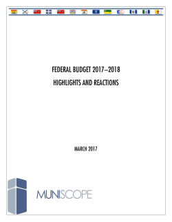 Federal Budget 2017&ndash;2018: Highlights and Reactions