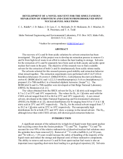 Synergistic Extraction of Stontium using a mixed Crown