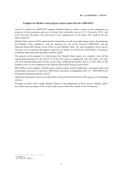 1 Template for Member State progress reports under Directive 2009