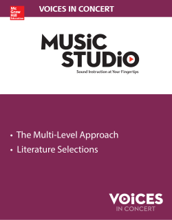 • The Multi-Level Approach • Literature Selections