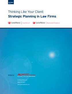 Thinking Like Your Client: Strategic Planning in Law Firms