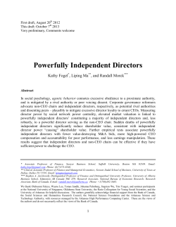Powerfully Independent Directors