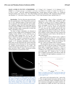 HAZE LAYERS IN PLUTO`S ATMOSPHERE. A. F. Cheng1, M. E.