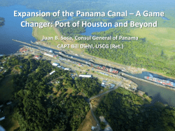 Expansion of the Panama Canal &ndash; A Game Changer: Port of