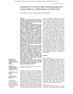 Evaluation of a bicycle skills training program for young children: a