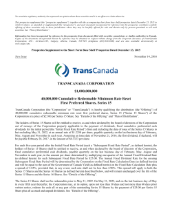 TRANSCANADA CORPORATION $1,000,000,000 40,000,000