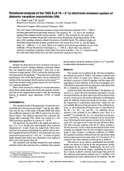 X 34) electronic emission system of diatomic vanadium