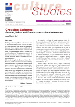 culture Studies - Ministère de la Culture et de la Communication