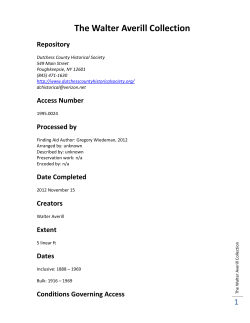 The Walter Averill Collection - Dutchess County Historical Society