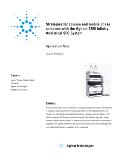 Strategies for column and mobile phase selection with the Agilent