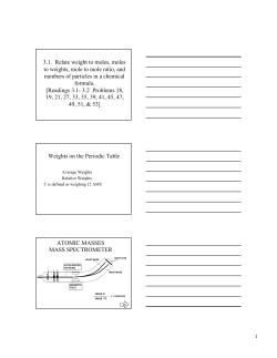 Chapter 3 Handouts