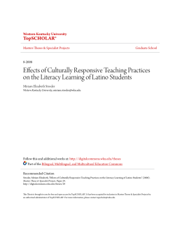 Effects of Culturally Responsive Teaching Practices