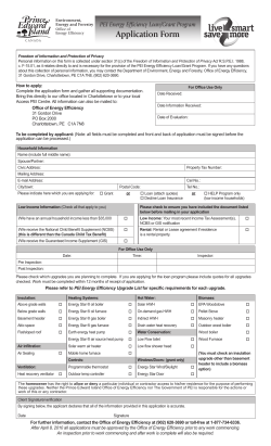 Application Form - Government of PEI