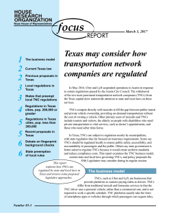 Texas may consider how transportation network companies are