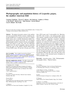 Phylogeography and population history of Leopardus guigna