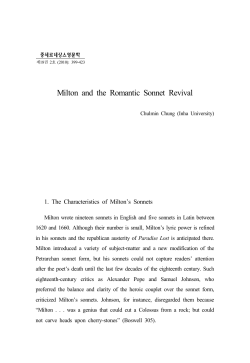 Milton and the Romantic Sonnet Revival