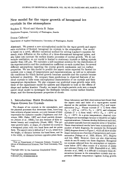 New model for the vapor growth of hexagonal ice crystals in the