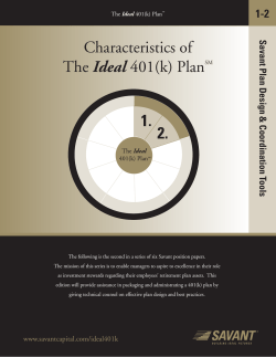 Characteristics of The Ideal 401(k) PlanSM