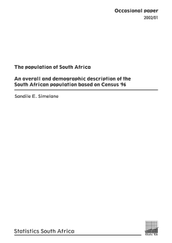 Distribution of the population by urban/non