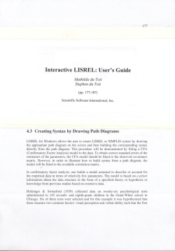 Interactive LISREL: User`s Guide