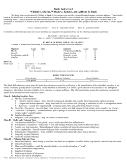 Biotic Index Card